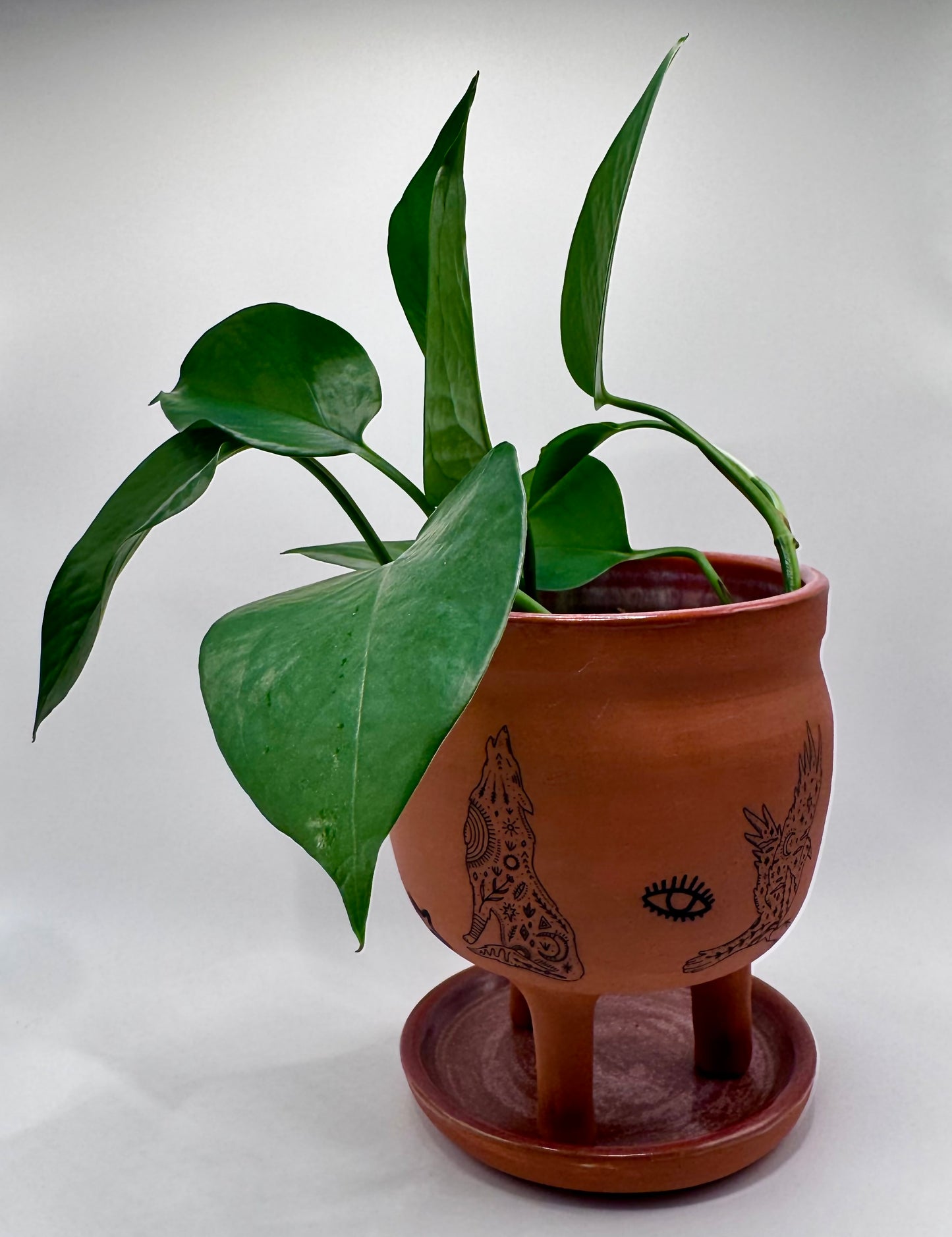 Boho Footed Terracotta Planter