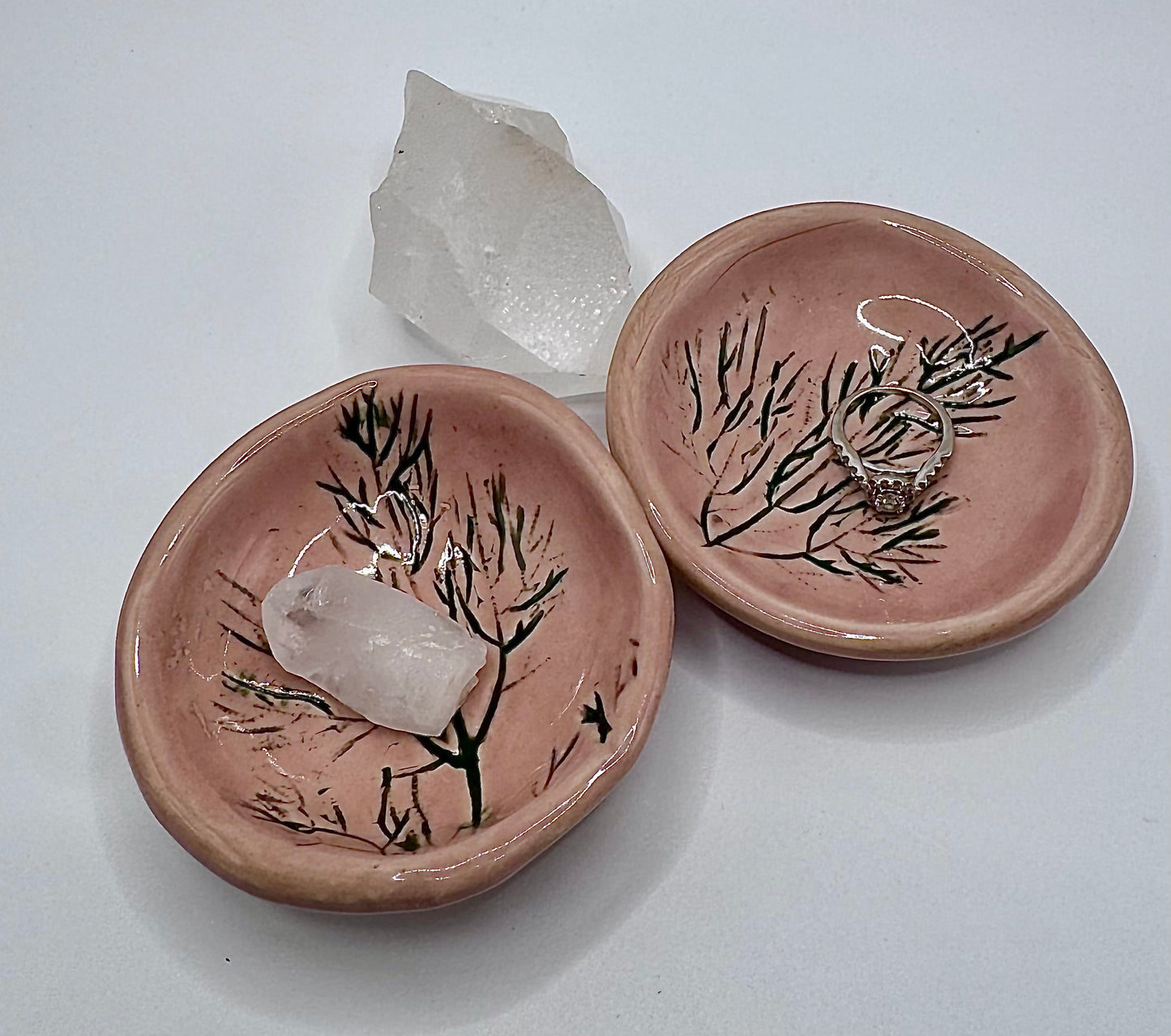 Blush Evergreen Trinket Dish