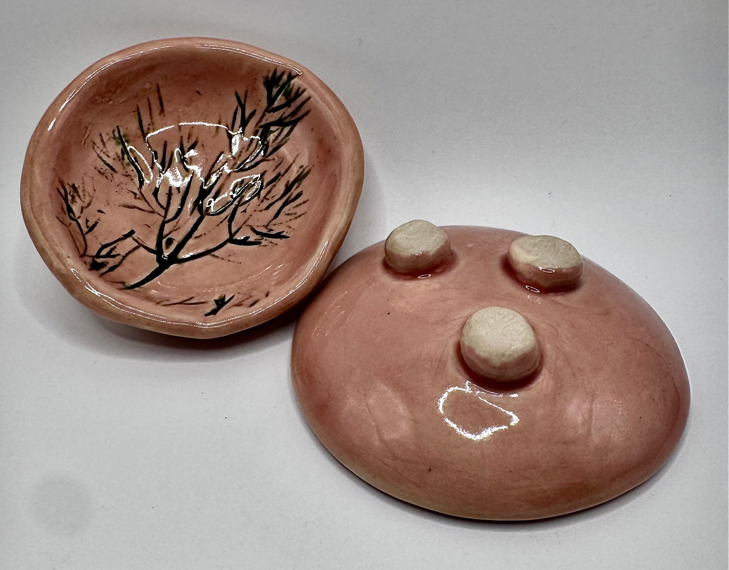 Blush Evergreen Trinket Dish
