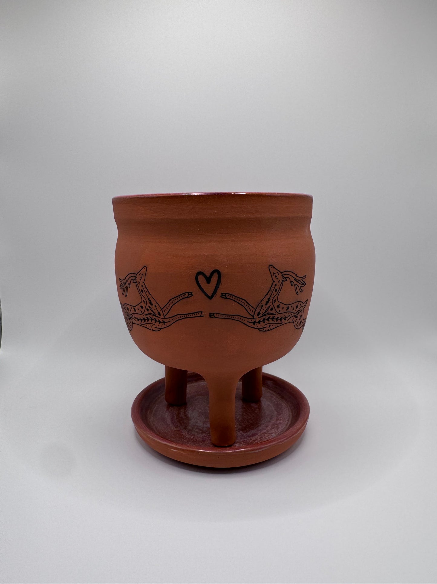 Boho Footed Terracotta Planter