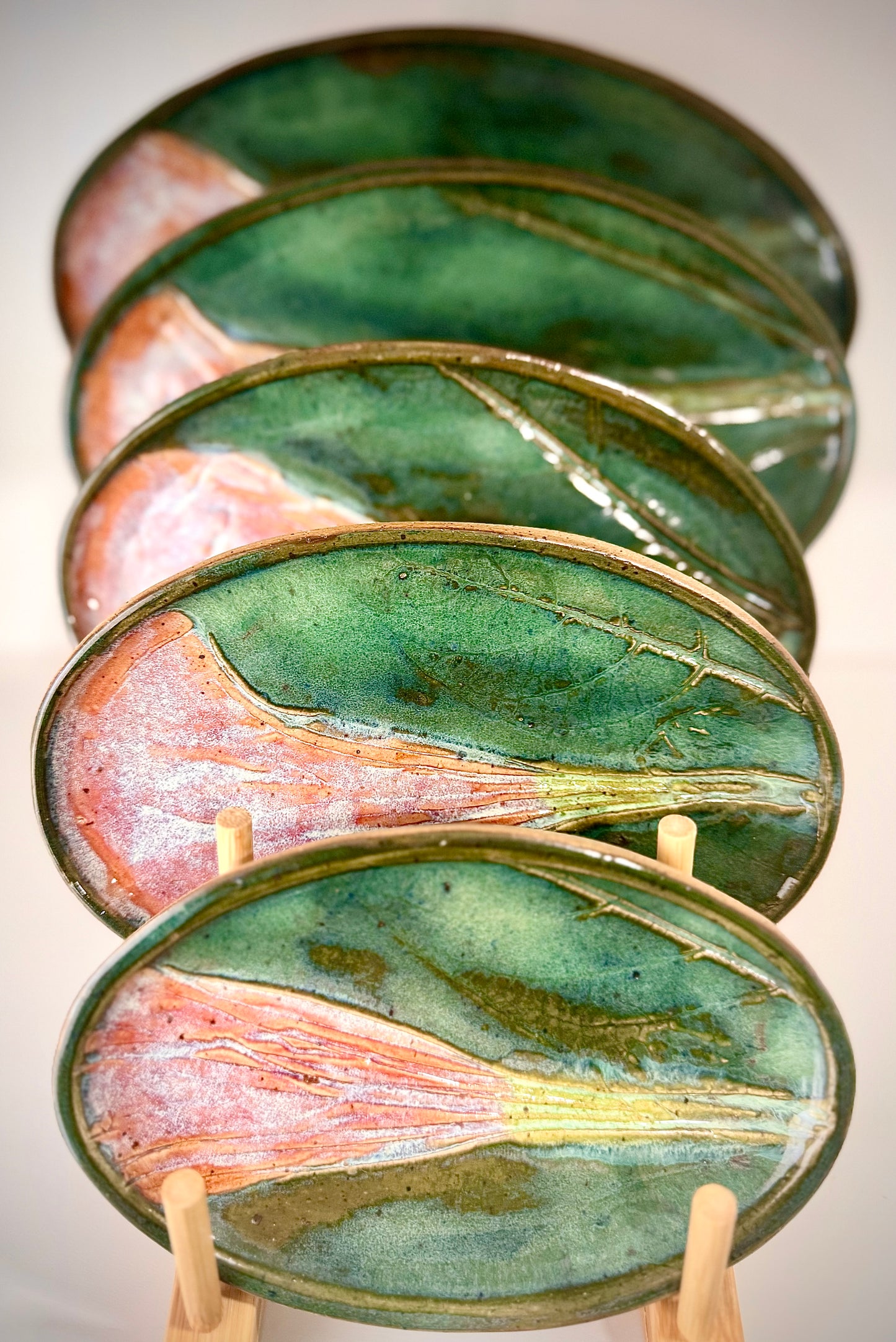 Set of 5 oval platters